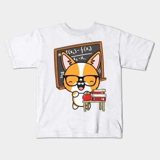 Funny Corgi is teaching Kids T-Shirt